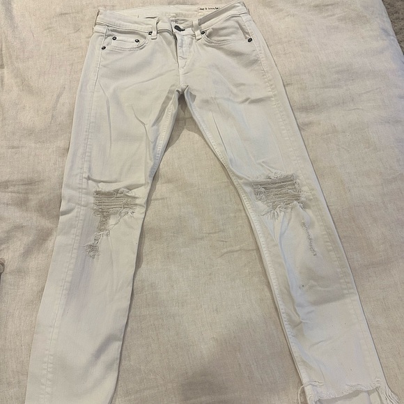 RAG & BONE Dre capri jean, distress in knees and ankles, rarely worn - Picture 1 of 8